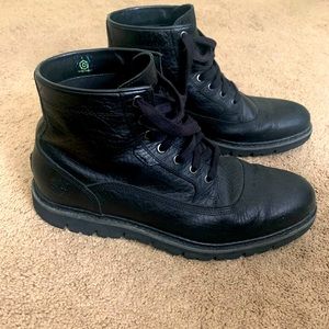 Timberland black leather boots size 10